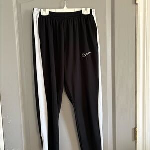 Nike Black Athletic Pants with White Logo